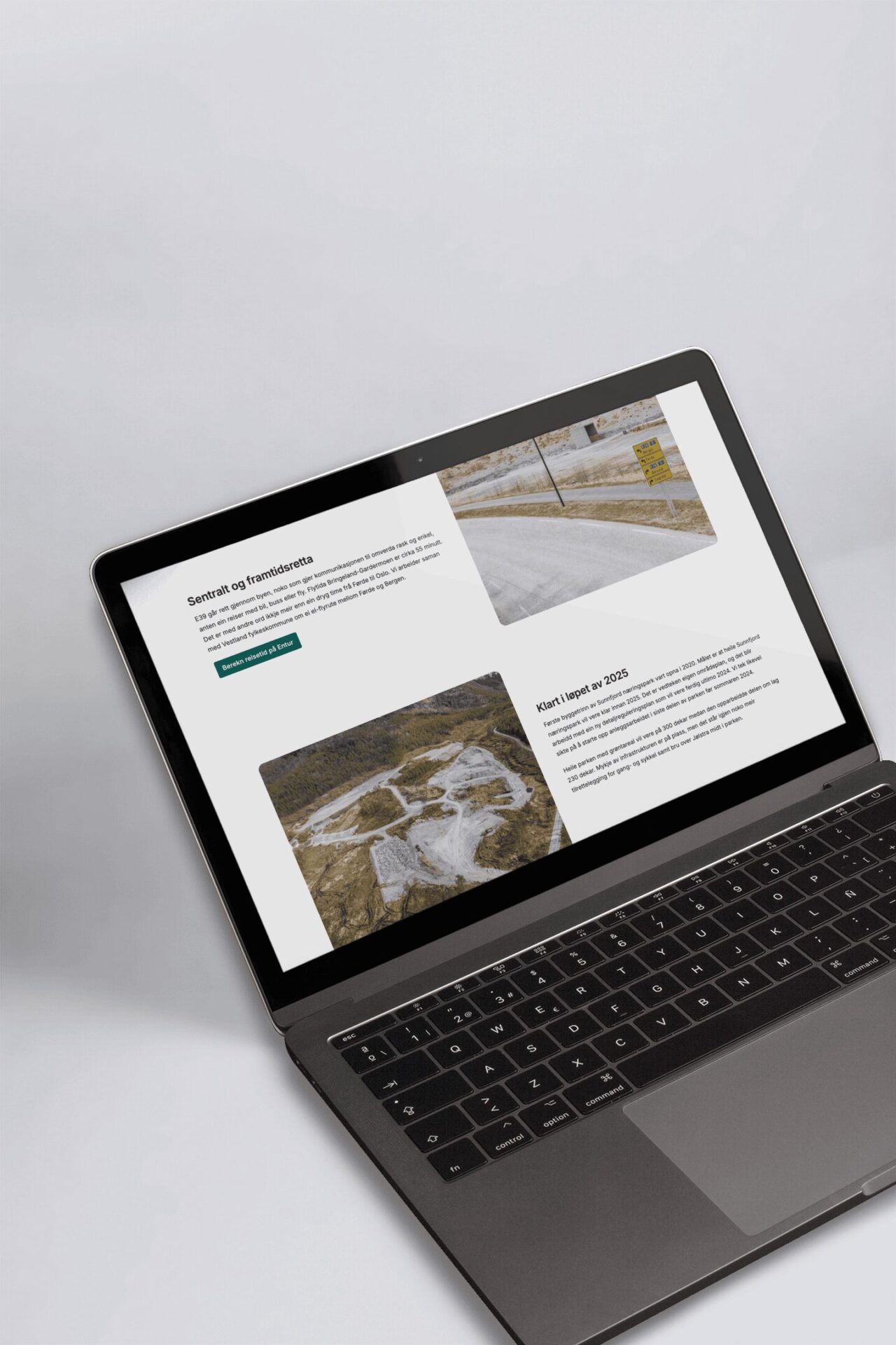 Sunnfjord næringspark på desktop, illustrasjonsbilde